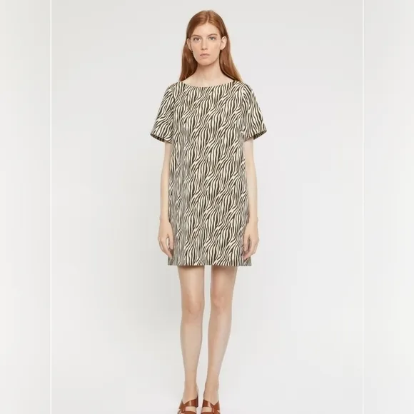 Paule Ka Paris Zebra-print Jacquard Mini Dress Size 46 / 14