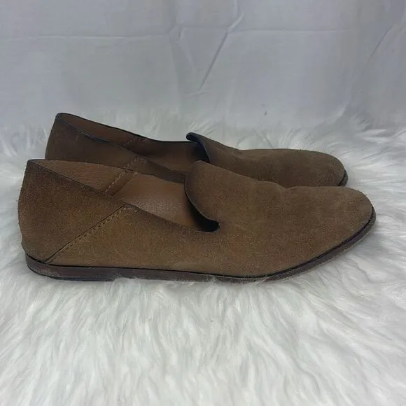 Pedro Garcia Yoshi Soft Side Suede Slip On Loafer Flats Sz 38.5/US 8.5