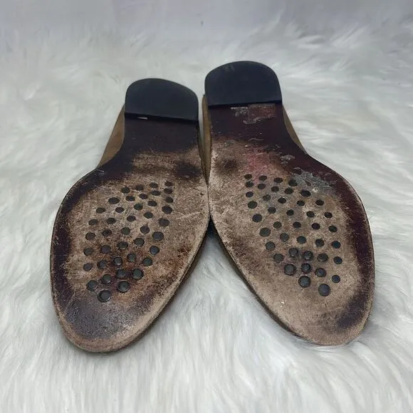 Pedro Garcia Yoshi Soft Side Suede Slip On Loafer Flats Sz 38.5/US 8.5