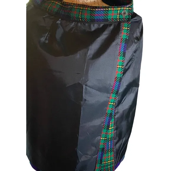 Pendleton Old Money Womens 12 Vintage Wrap Pleated Tartan Plaid Wool Skirt