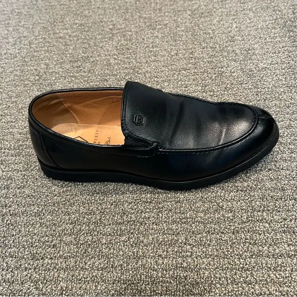 Philipp Plein Black Leather Loafers Fight Club Men's Size 40 US 7 Made In Italy