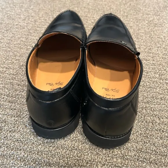 Philipp Plein Black Leather Loafers Fight Club Men's Size 40 US 7 Made In Italy