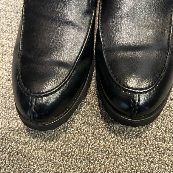 Philipp Plein Black Leather Loafers Fight Club Men's Size 40 US 7 Made In Italy