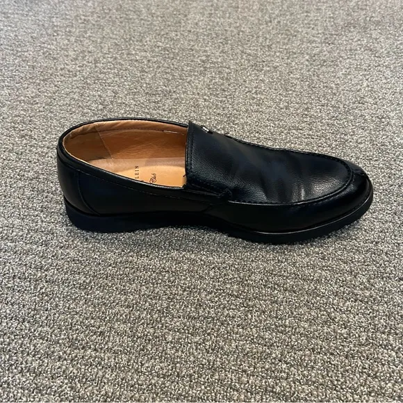 Philipp Plein Black Leather Loafers Fight Club Men's Size 40 US 7 Made In Italy