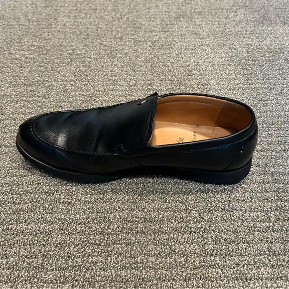 Philipp Plein Black Leather Loafers Fight Club Men's Size 40 US 7 Made In Italy