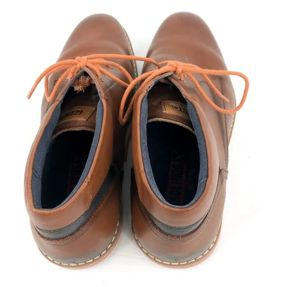 PIKOLINOS Men's Avila Oxford Dress Boots 9.5 Brown Calfskin Leather High Top EUC