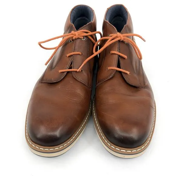 PIKOLINOS Men's Avila Oxford Dress Boots 9.5 Brown Calfskin Leather High Top EUC