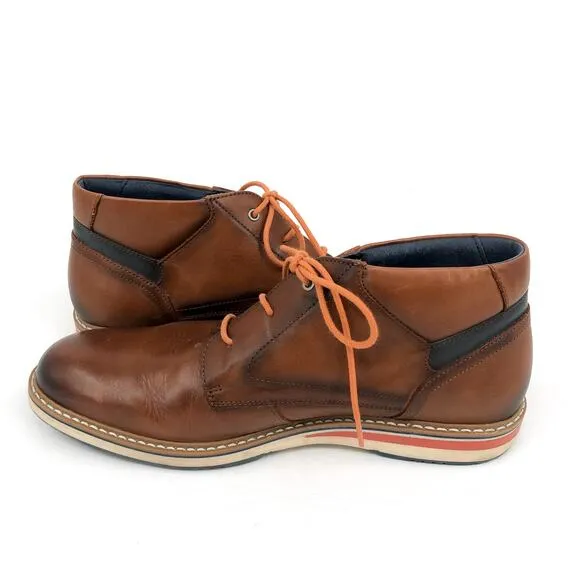 PIKOLINOS Men's Avila Oxford Dress Boots 9.5 Brown Calfskin Leather High Top EUC