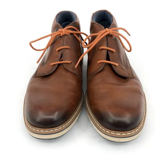 PIKOLINOS Men's Avila Oxford Dress Boots 9.5 Brown Calfskin Leather High Top EUC