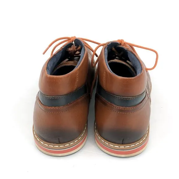PIKOLINOS Men's Avila Oxford Dress Boots 9.5 Brown Calfskin Leather High Top EUC