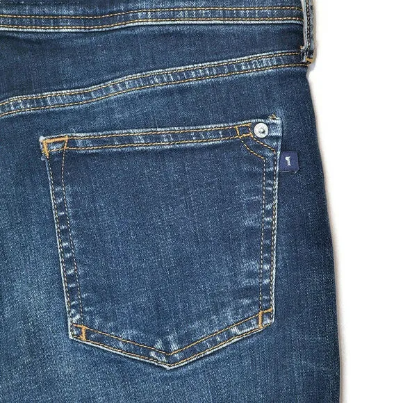 Pilcro Anthropologie Slim Boyfriend Denim Jean Mid Rise Straight Blue Size 27