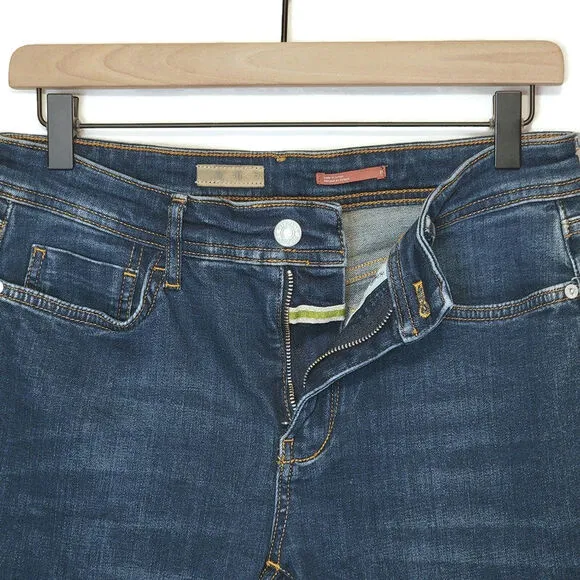 Pilcro Anthropologie Slim Boyfriend Denim Jean Mid Rise Straight Blue Size 27