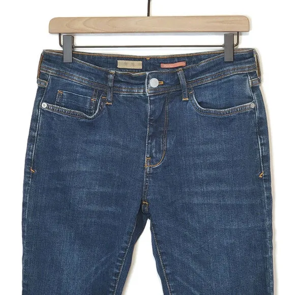 Pilcro Anthropologie Slim Boyfriend Denim Jean Mid Rise Straight Blue Size 27