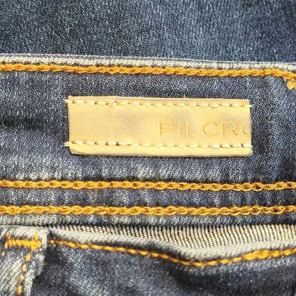 Pilcro Anthropologie Slim Boyfriend Denim Jean Mid Rise Straight Blue Size 27