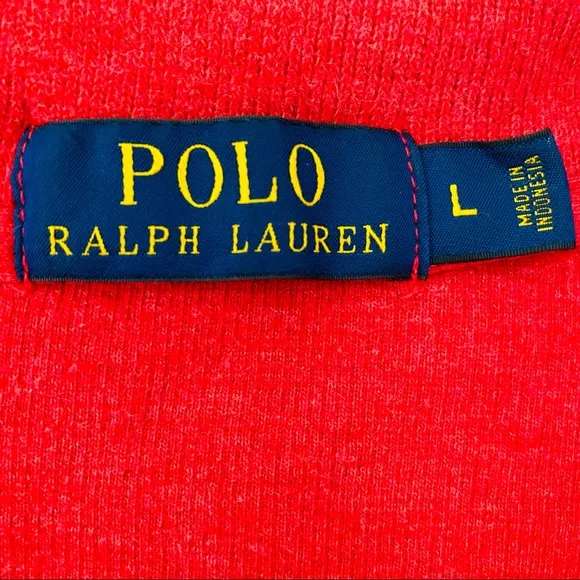 Polo Ralph Lauren 100% cotton zip up french rib mock neck sweater