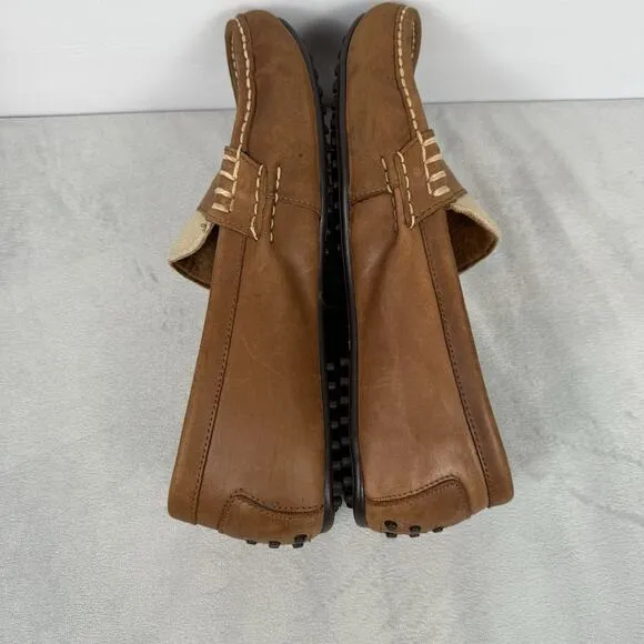 Polo Ralph Lauren Driving Mocs Mens 10.5D Beige Brown Loafers Wes II-SO-DRV
