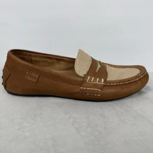 Polo Ralph Lauren Driving Mocs Mens 10.5D Beige Brown Loafers Wes II-SO-DRV