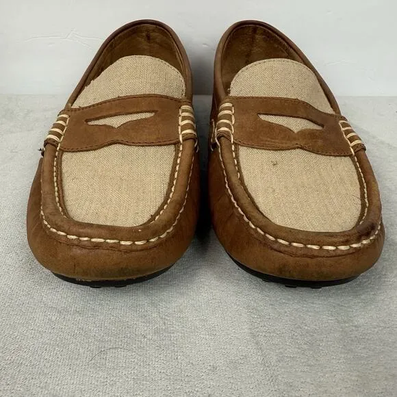 Polo Ralph Lauren Driving Mocs Mens 10.5D Beige Brown Loafers Wes II-SO-DRV