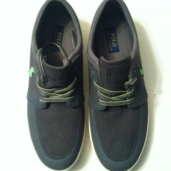 POLO RALPH LAUREN MENS NEW GRAY TECH NUBUCK UPPER FASHION SNEAKERS SIZE: 11D