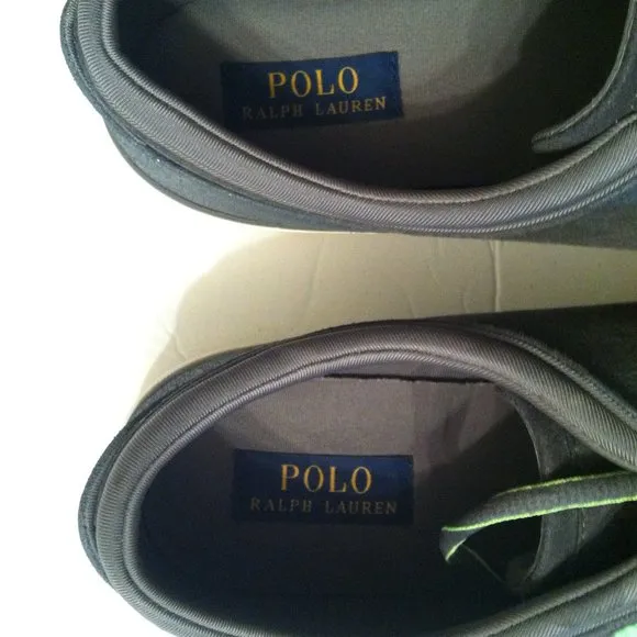 POLO RALPH LAUREN MENS NEW GRAY TECH NUBUCK UPPER FASHION SNEAKERS SIZE: 11D