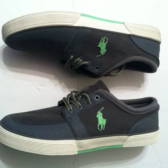 POLO RALPH LAUREN MENS NEW GRAY TECH NUBUCK UPPER FASHION SNEAKERS SIZE: 11D