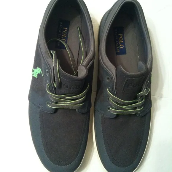 POLO RALPH LAUREN MENS NEW GRAY TECH NUBUCK UPPER FASHION SNEAKERS SIZE: 11D