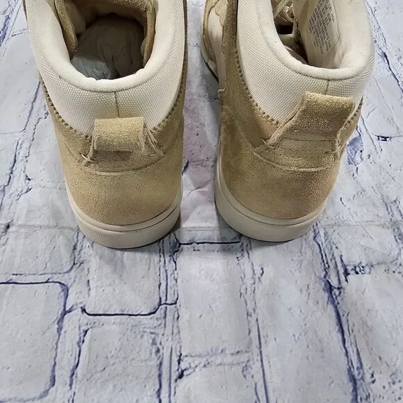 Polo Ralph Lauren MENS SZ 9.5 Court High Top Beige Suede Cow Leather Sneakers
