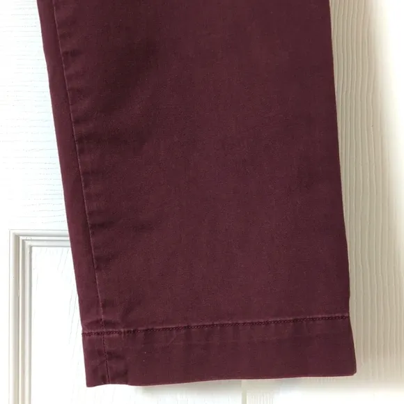 Polo Ralph Lauren Preppy Stretch Straight Fit Twill Chino Pants Burgundy 34/32