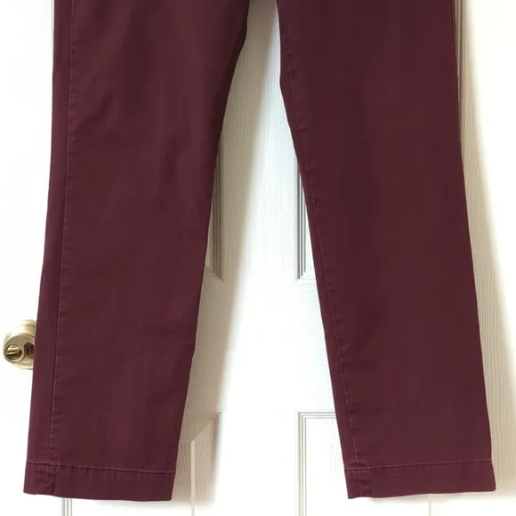 Polo Ralph Lauren Preppy Stretch Straight Fit Twill Chino Pants Burgundy 34/32