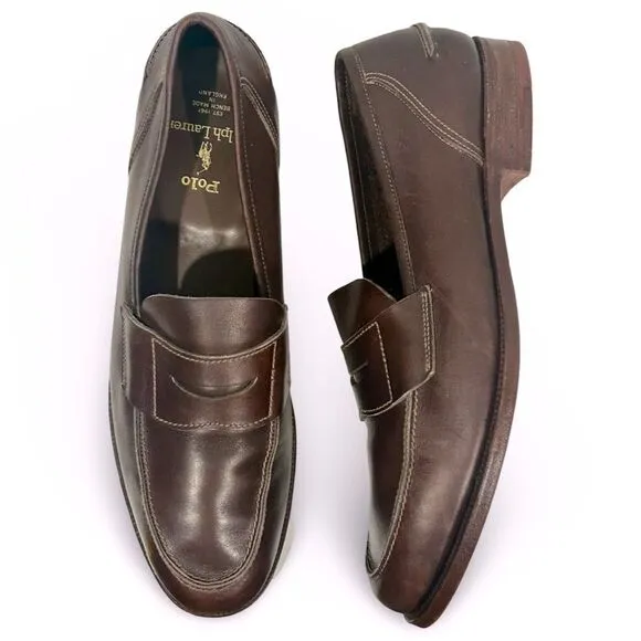 Polo Ralph Lauren x Crockett &amp; Jones Men’s Barksdale Loafer Dark Brown Size 11
