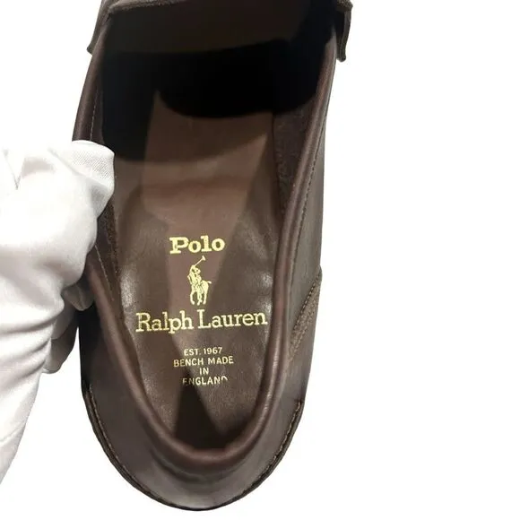 Polo Ralph Lauren x Crockett &amp; Jones Men’s Barksdale Loafer Dark Brown Size 11