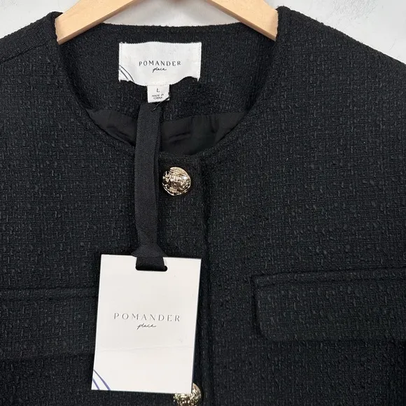 POMANDER PLACE Black Tweed Jennings Jacket