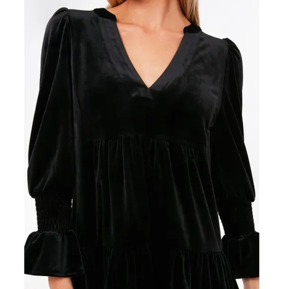 Pomander Place Black Velvet Kenzo Dress