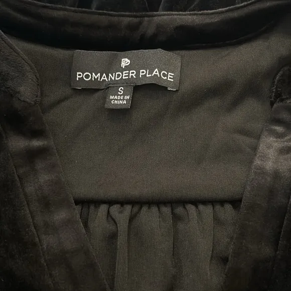 Pomander Place Black Velvet Kenzo Dress
