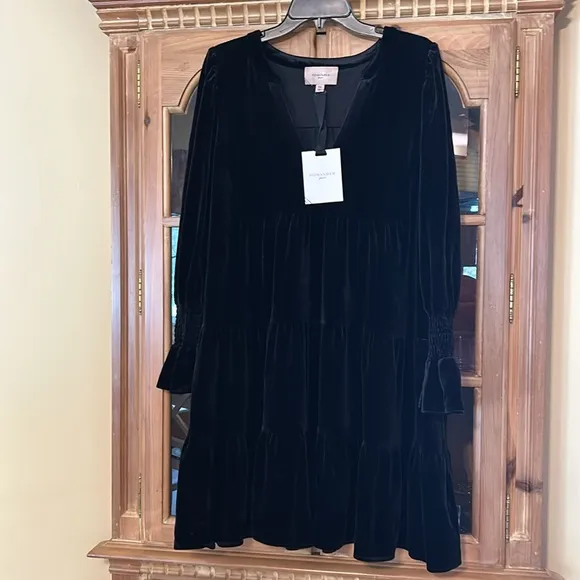 Pomander Place Black Velvet Kenzo Dress