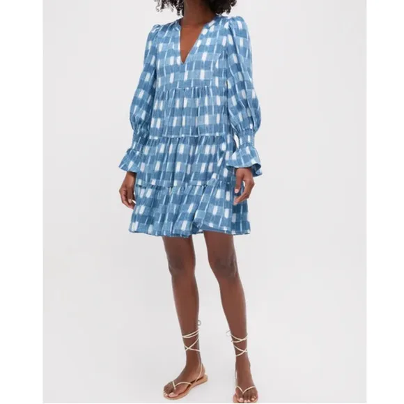 POMANDER PLACE Blue Ikat Kenzo Dress