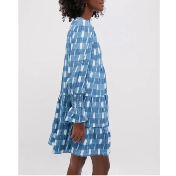 POMANDER PLACE Blue Ikat Kenzo Dress