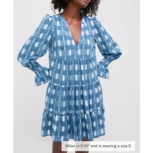 POMANDER PLACE Blue Ikat Kenzo Dress