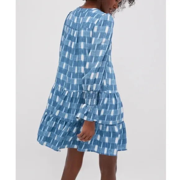 POMANDER PLACE Blue Ikat Kenzo Dress