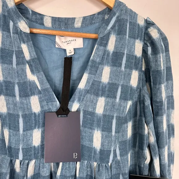 POMANDER PLACE Blue Ikat Kenzo Dress
