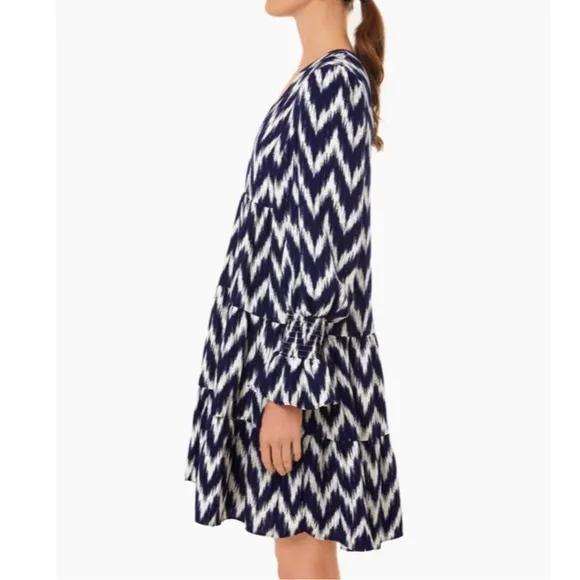 POMANDER PLACE By Tuckernuck Navy Ikat Kenzo Dress sz XL