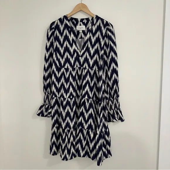 POMANDER PLACE By Tuckernuck Navy Ikat Kenzo Dress sz XL