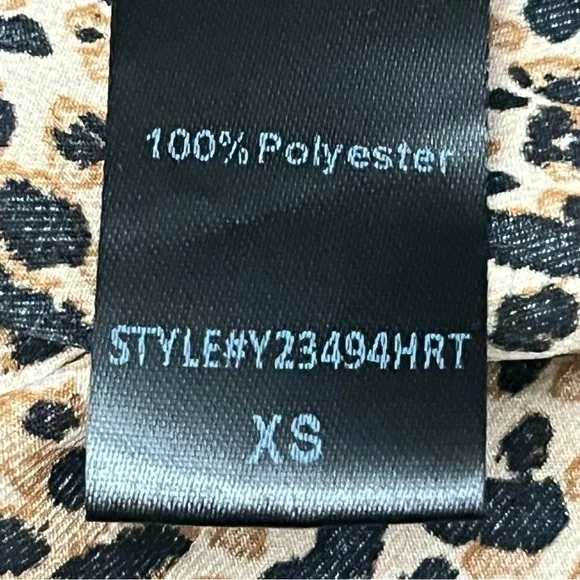 POMANDER PLACE Leopard Kenzo Dress SwingTiered Size XS
