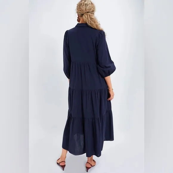 POMANDER PLACE Navy Mabel Maxi Dress