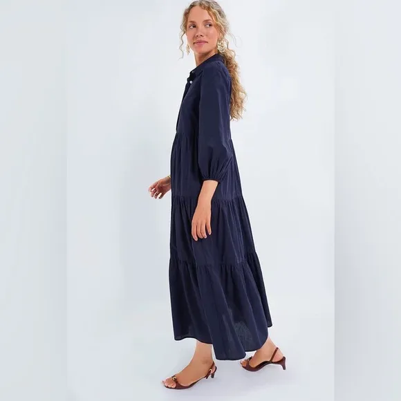POMANDER PLACE Navy Mabel Maxi Dress