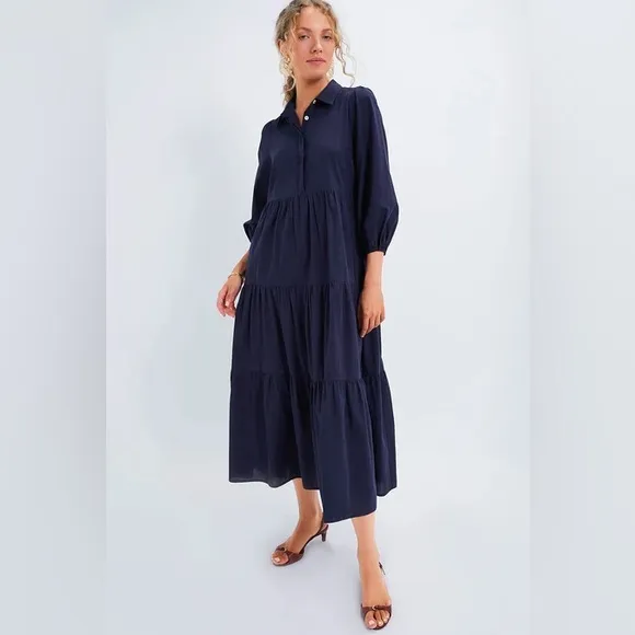 POMANDER PLACE Navy Mabel Maxi Dress