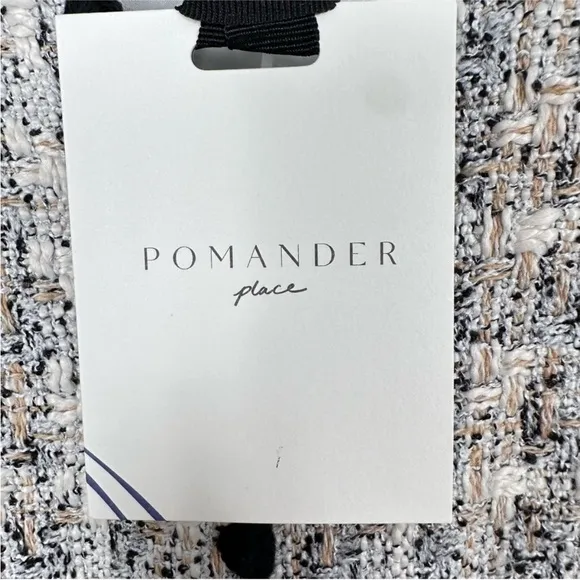 POMANDER PLACE White Tweed Josephine Dress