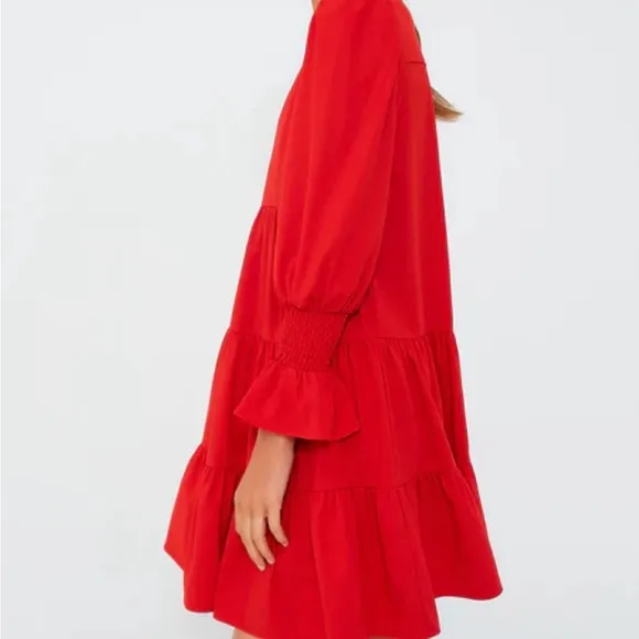 Pomander Place Womens Red Crepe Kenzo Dress Size XL
