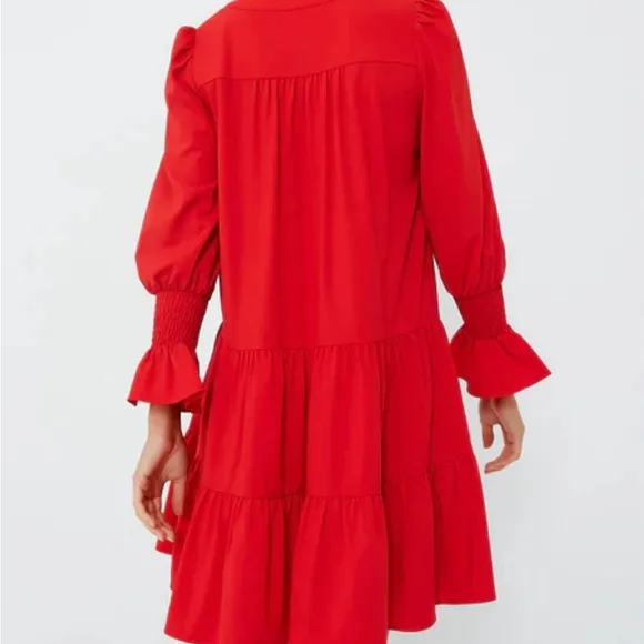 Pomander Place Womens Red Crepe Kenzo Dress Size XL