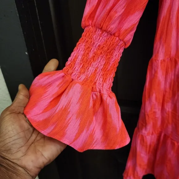 Pomander Place x Tuckernuck Kenzo Dress in Hot Pink Ikat
